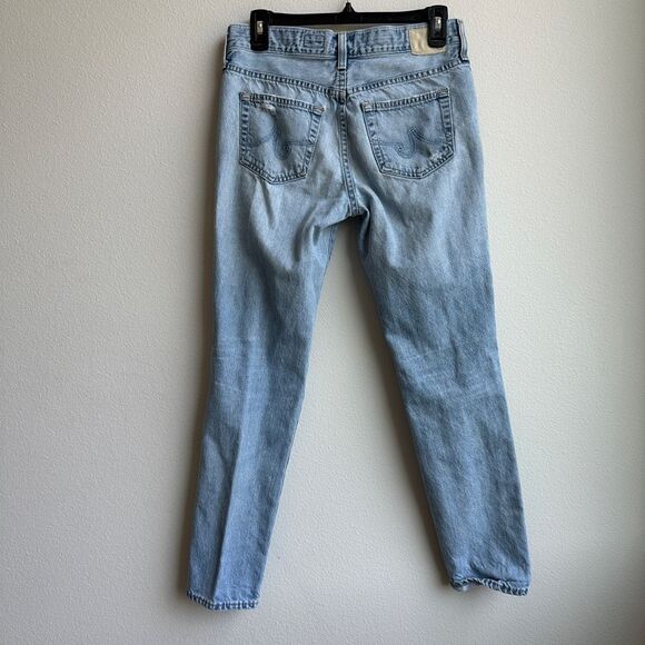 AG Adriano Goldschmied The Beau Slouchy Skinny Light Wash Distressed Size 26 - Picture 4 of 7